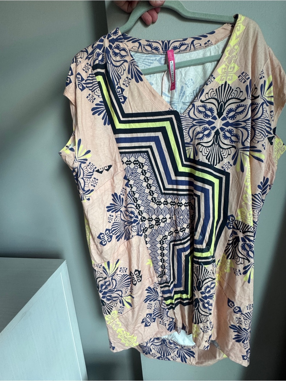 Plenty By Tracy Reese (SP) Anthropologie Women Casual Dress Tunic Multi Pink